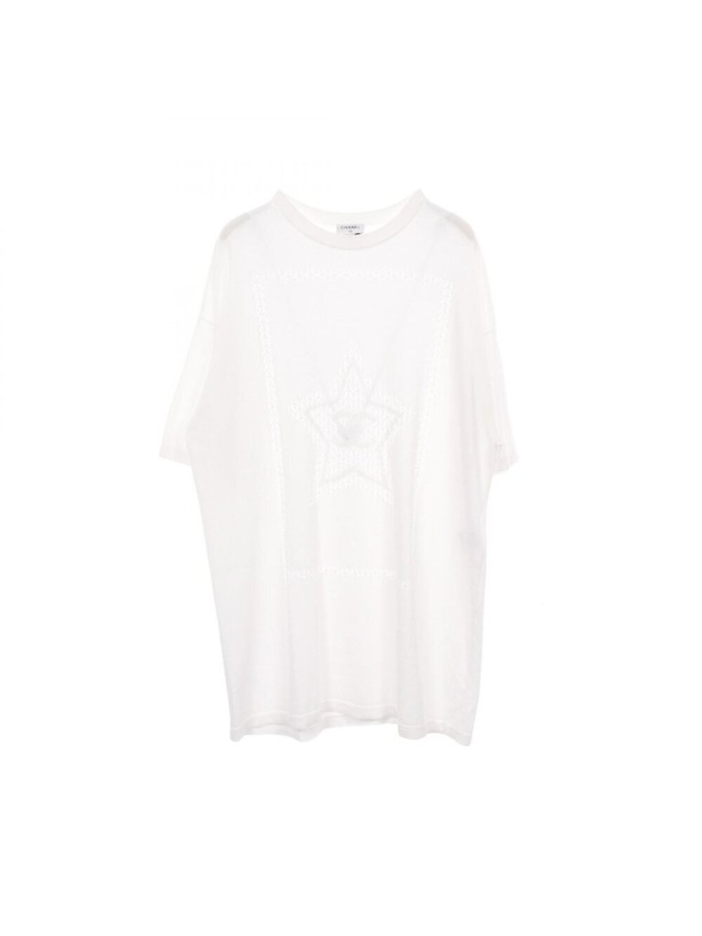 Chanel Short Sleeve T-Shirt Star CC Logo Oversize Cotton